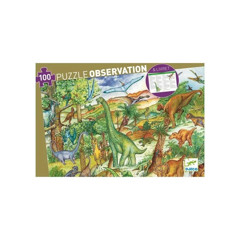 Djeco Puzzle Observation Dinosaures 100mcx 1 Djeco Puzzle Observation Dinosaures 100mcx