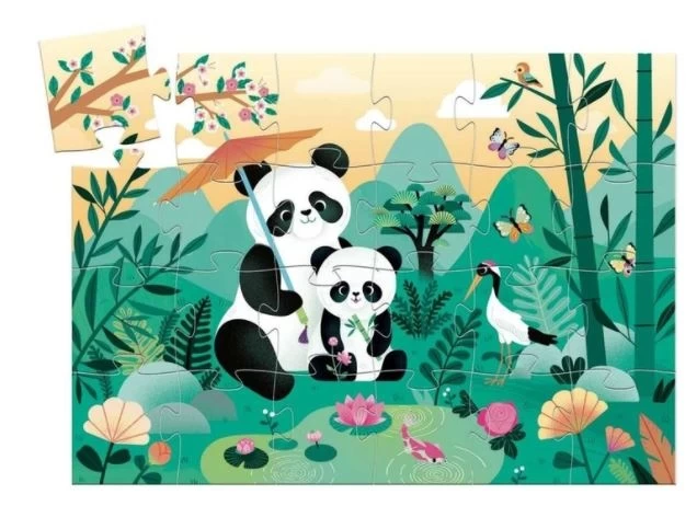 Djeco Puzzle Silhouette - Léo Le Panda 24mcx 2 Djeco Puzzle Silhouette - Léo Le Panda 24mcx – Image 2