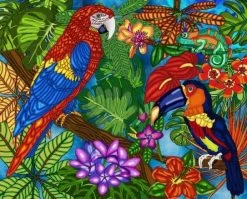 Peinture Aux Diamants - Tropical (Ronds)